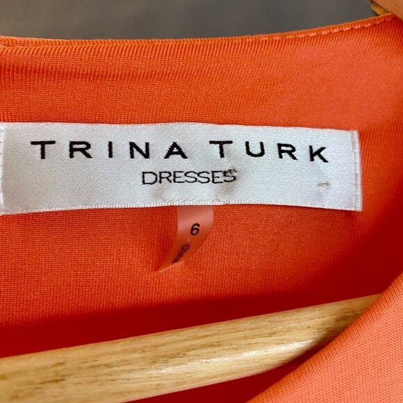 Trina Turk Coral Flowy Mini Dress - Picture 7 of 12